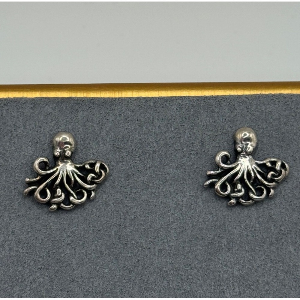 Kabana Sterling Silver Octopus Stud Earrings
